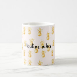 Blush Gold Tropische Ananas gepersonaliseerd citaa Koffiemok