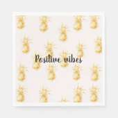 Blush Gold Tropische Ananas gepersonaliseerd citaa Servet (Voorkant)