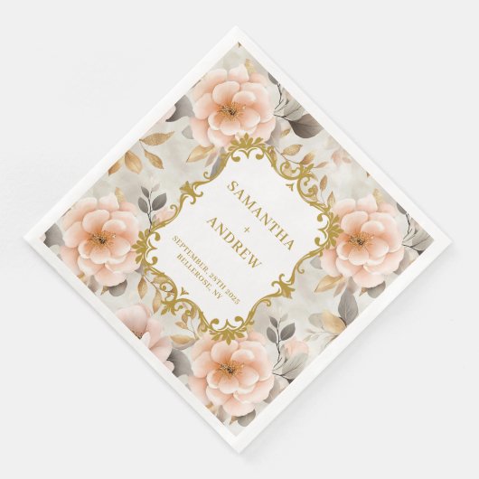  Blush Gold Trouwpapier servetten (Hoek)