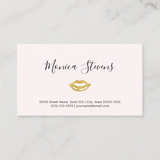 Blush Gold Visagist Visitekaartje (Voorkant)