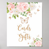 Blush gold-vlinderkaartjes en geschenken poster (Voorkant)