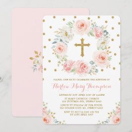 Blush Gold Waterverf Bloemdoop doop doop Kaart