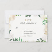 Blush Gold Waterverf krans bruiloft RSVP (Voorkant)