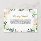 Blush Gold Waterverf krans ontvangst details Informatiekaartje (Voorkant)