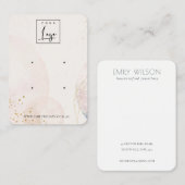 Blush Gold Waterverf Logo 2 Veroorbaar beeldscherm Visitekaartje (Voorkant / Achterkant)