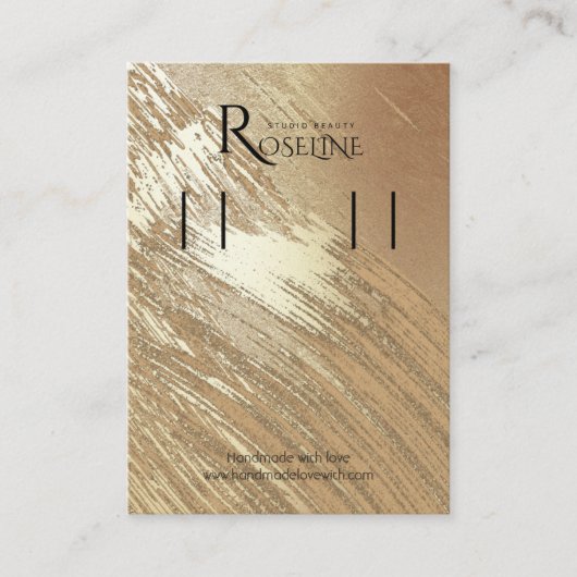 Blush Gold waterverf Logo Veroorbaar beeldscherm Visitekaartje (Voorkant)