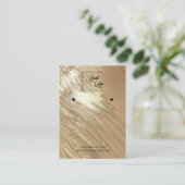 Blush Gold waterverf Logo Veroorbaar beeldscherm Visitekaartje (Staand voorkant)