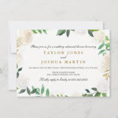 Blush Gold Waterverf repetitie diner uitnodigen Kaart (Voorkant)