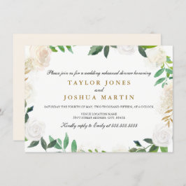 Blush Gold Waterverf repetitie diner uitnodigen Kaart