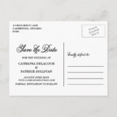 Blush & Gold Whimsical Save the Date Briefkaart (Achterkant)