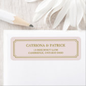 Blush & Gold Whimsical Script Address Label (Insitu)