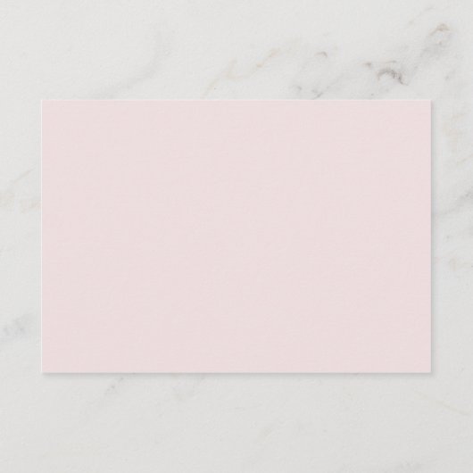 Blush & Gold Whimsical Script Guest Info Kaart (Achterkant)