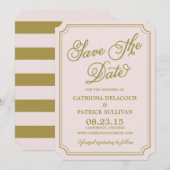 Blush & Gold Whimsicale Aankondiging van Bewaar de (Voorkant / Achterkant)