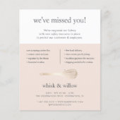 Blush & Gold Whisk Bakery Business ReOpening Flyer (Voorkant)