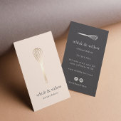 Blush & Gold Whisk | Bakkerij | Chef | Zitplaats Visitekaartje