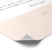 Blush & Gold Whisk-bakkerij Handwas Poster (Hoek)