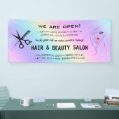 Blush & Gold Whisk Schaar Haarsalon Heropening Spandoek (Beurs)