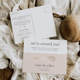 Blush & Gold Whisky | Heropening van de bakkerij Briefkaart