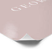 Blush Gold Wildflower Elegant Bruiloft Poster Sign (Hoek)
