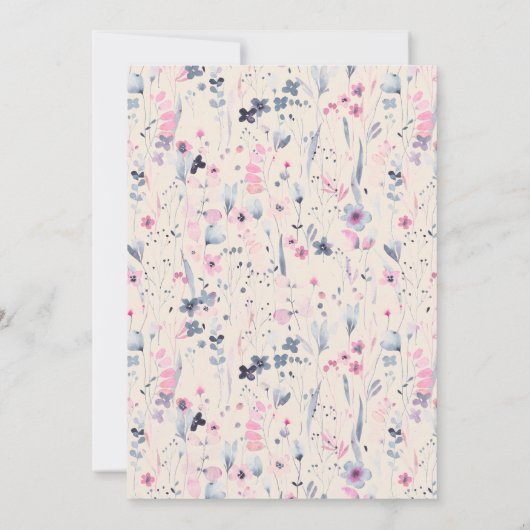 Blush Gold Wildflower Ganesh Indiase bruiloft Kaart (Achterkant)