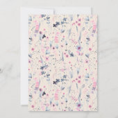 Blush Gold Wildflower Krishna Indiaas Jubileum Kaart (Achterkant)