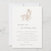 Blush Gold Wildflower Krishna Indiase bruiloft Bedankkaart (Voorkant)