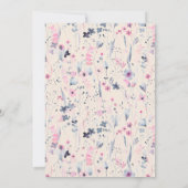 Blush Gold Wildflower Krishna Indiase bruiloft Bedankkaart (Achterkant)