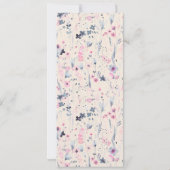 Blush Gold Wildflower Krishna Indiase bruiloft Men Kaart (Achterkant)