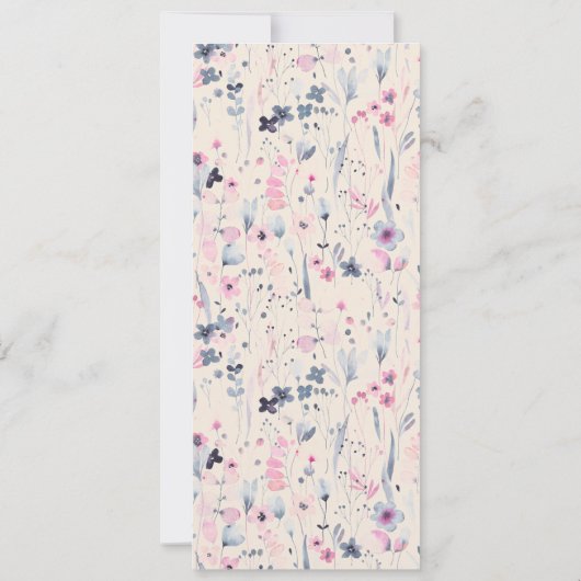 Blush Gold Wildflower Krishna Indiase bruiloft Men Kaart (Achterkant)