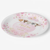 Blush Gold Woodland Liefje Valentijnse feestdag Papieren Bordje (Gekanteld)