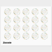 Blush Gold Wreath Dank u bruiloft Sticker (Vel)