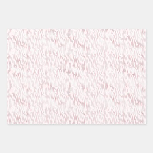 Blush Gold Zebra afdrukken Inpakpapier Vel (Voorkant 3)