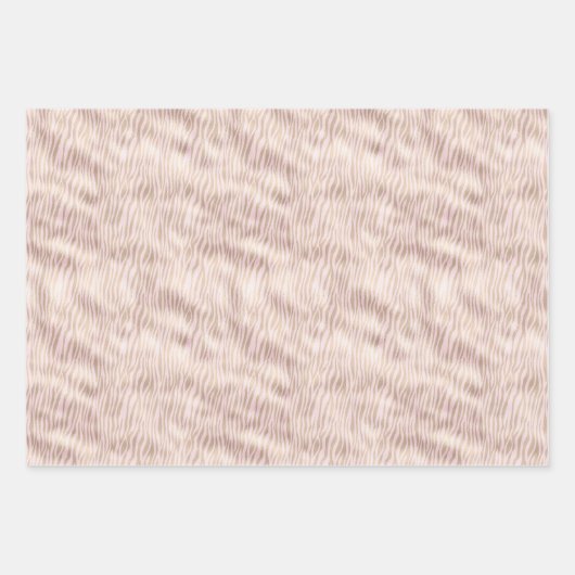 Blush Gold Zebra afdrukken Inpakpapier Vel (Voorkant)