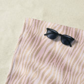 Blush Gold Zebra afdrukken Strandlaken (In situ)