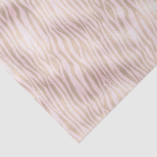 Blush Gold Zebra afdrukken Tissuepapier (Detail)