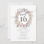 Blush Golden bouquet Herfst roos Sweet 16 Kaart (Voorkant)