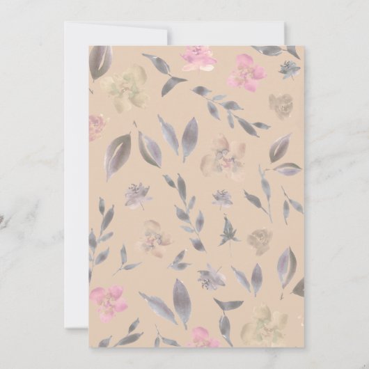 Blush Golden bouquet Herfst roos Sweet 16 Kaart (Achterkant)