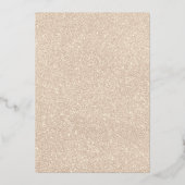 Blush & Golden Floral Weddenschap Gold Folie Uitnodiging (Achterkant)