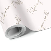 Blush & Goud Before you Walk Trouwdag Cadeaupapier (Rol Hoek)