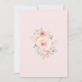 Blush Goud Bloemen Hete Luchtballon Meisje Baby sh Kaart (Achterkant)