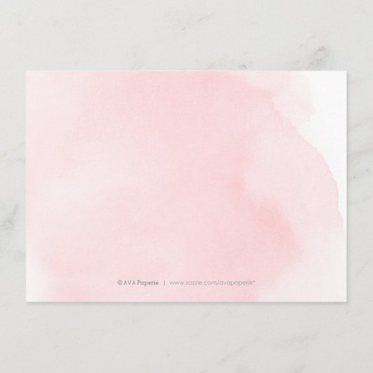 Blush goud elegante kalligrafie accommodatie informatiekaartje (Achterkant)