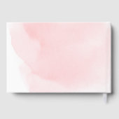 Blush goud elegante kalligrafie bruiloft gastenboe gastenboek (Achterkant)