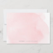 Blush goud elegante kalligrafie repetitie diner kaart (Achterkant)