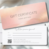 Blush Goud Glow Gradiënt QR Code Cadeaubon