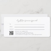 Blush Goud Glow Gradiënt QR Code Cadeaubon (Achterkant)