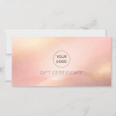 Blush Goud Glow Logo QR Code Cadeaubon (Voorkant)