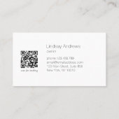 Blush Goud Glow Logo Salon QR Code Visitekaartje (Achterkant)
