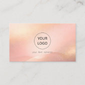 Blush Goud Glow Logo Salon QR Code Visitekaartje (Voorkant)