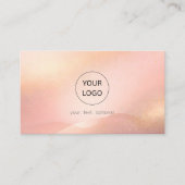 Blush Goud Glow Logo Salon Visitekaartje (Voorkant)
