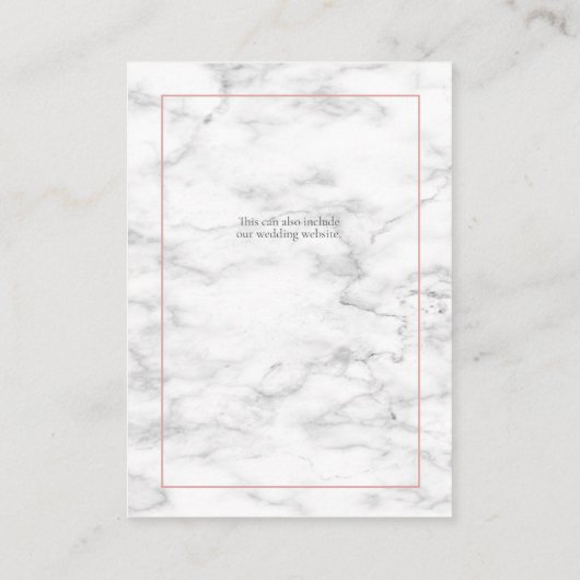 Blush Goud Groen Stoffig Roze Bloemen Details Informatiekaartje (Achterkant)